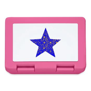 Glimmernder Blaustern mit Goldsprenkeln - Brotdose - Pink - Vorne