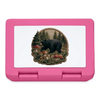 Waldbär im Pilzland Patch - Brotdose - Pink - Vorne