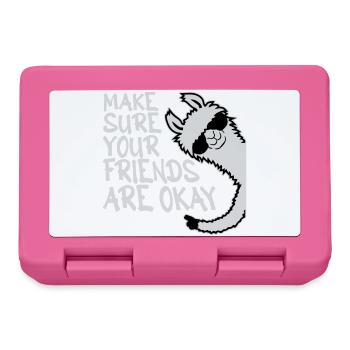 Make Sure Your Friends Are Okay Llama Sunglasses - Lunchbox - pink - Front