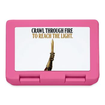 Crawl Through Fire Sword Stoic Warrior Mindset Gif - Lunchbox - pink - Front
