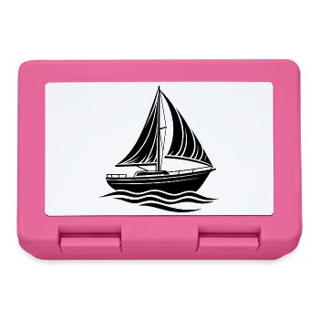 Modernes sportliches Segelboot mit klaren Konturen - Brotdose - Pink - Vorne