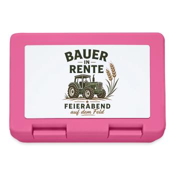 Bauer in Rente – Lustiger Traktor Landwirt Ruhe - Brotdose - Pink - Vorne