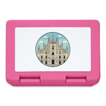 Mailänder Domdom Italien Rundaufkleber - Brotdose - Pink - Vorne