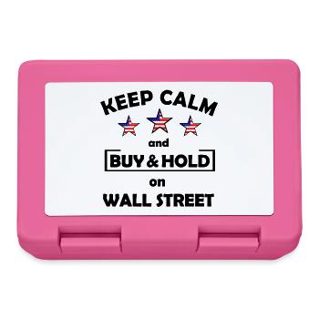 Drei Sterne mit US-Flagge Wall Street - Brotdose - Pink - Vorne