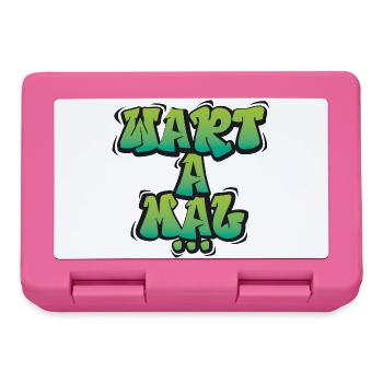 Wart A Mal – Lustiger Dialekt Spruch Design - Brotdose - Pink - Vorne