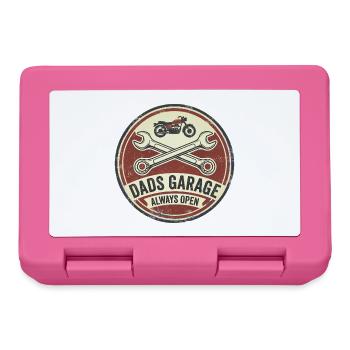 Papas Garage ist immer offen - Brotdose - Pink - Vorne