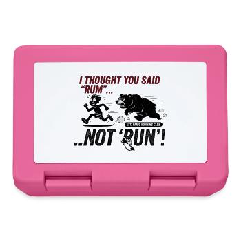 Rum Not Run lustige Bärenjagd - Brotdose - Pink - Vorne