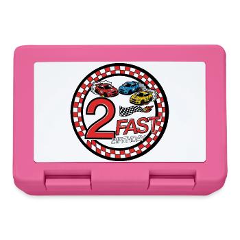 2 Almost Birthday Race Car - Lunchbox - pink - Front