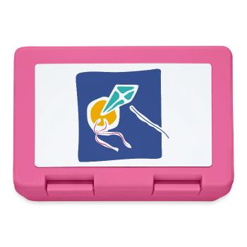 Kite in the Sky – Minimalist Art - Lunchbox - pink - Front