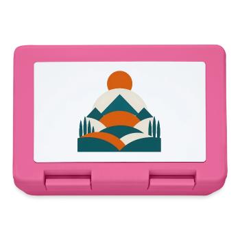 Minimalist Geo Landscape Design - Lunchbox - pink - Front