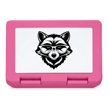 Raccoon Head Wearing Sunglasses - Lunchbox - pink - Front