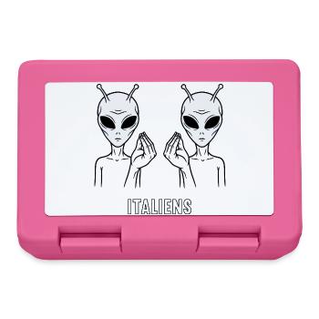 Lustiges Italienisches Alien Italien - Brotdose - Pink - Vorne