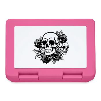Skulls and Roses - Lunchbox - pink - Front