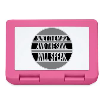 Quiet The Mind And The Soul Will Speak Ruhe Spruch - Lunchbox - pink - Front