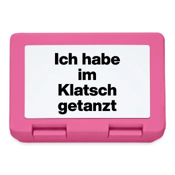ICH HABE IM KLATSCH GETANZT, TANZEN, BEWEGUNG - Brotdose - Pink - Vorne