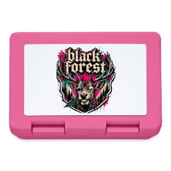 Black Forest Deer Motif - Lunchbox - pink - Front