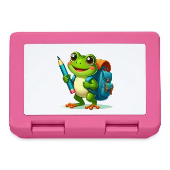 Frog for school enrolment – start of school with Bleistif - Lunchbox - pink - Front