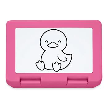 Sketched chick with cute look - Lunchbox - pink - Front