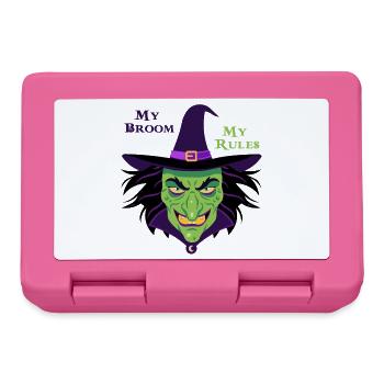 My Broom My Rules Witch Tee - Lunchbox - pink - Front