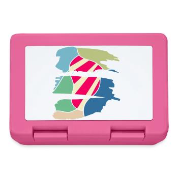 Retro Modernes Farb-Design - Brotdose - Pink - Vorne