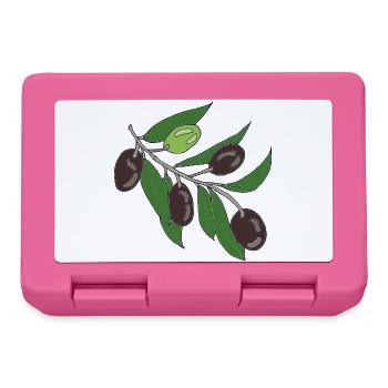 Olive branch vector print - Lunchbox - pink - Front