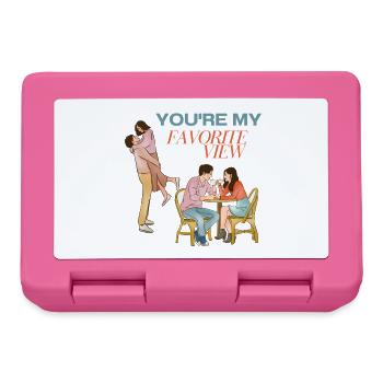 You're My Favorite View Romantic Couple Gift - Lunchbox - pink - Front