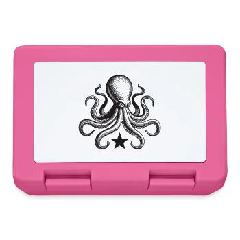 Ink Octopus with Star - Lunchbox - pink - Front