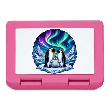 AuroraPinguine am Eisland - Lunchbox - pink - Front