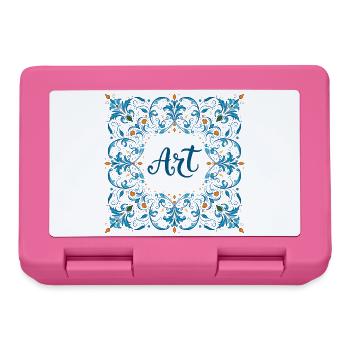 Ornate "ART" lettering – Creative Design - Lunchbox - pink - Front