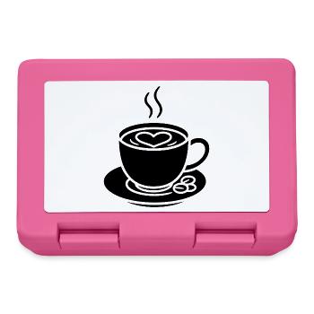 Tasse de café avec cœur pour les connaisseurs - Boîte à goûter - rose - Devant