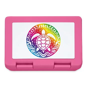 Cercle océanique du Mandala de la Tortue Arc-en-ciel - Boîte à goûter - rose - Devant