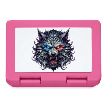 Neon Dual Eyed Wolf - Lunchbox - pink - Front