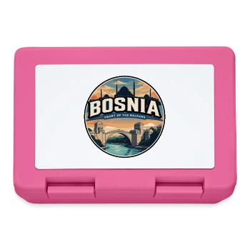 Insigne Retro Bosnia Mostar Stari Most - Boîte à goûter - rose - Devant