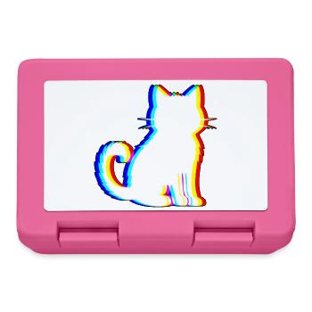 EDM Cat - Electronic Dance Music - Lunchbox - pink - Front