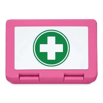 Premiers secours verts inter-soins médicaux d’urgence - Boîte à goûter - rose - Devant