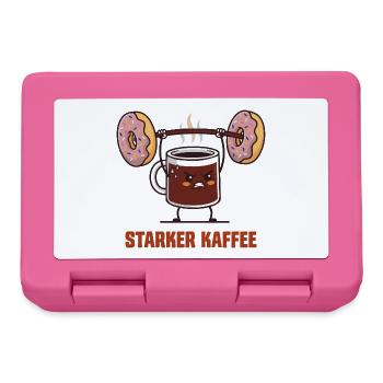 Starker Kaffee - Kaffee & Donuts Fitness - Brotdose - Pink - Vorne