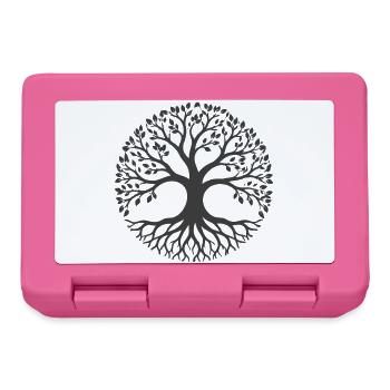 Circle Life Tree Silhouette - Lunchbox - pink - Front