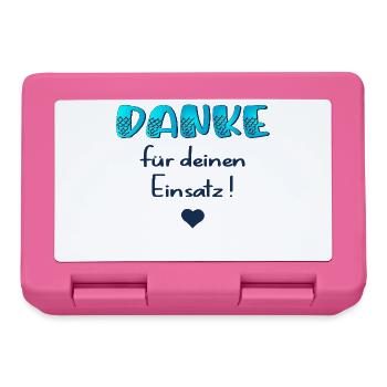 Danke für Einsatz - Brotdose - Pink - Vorne
