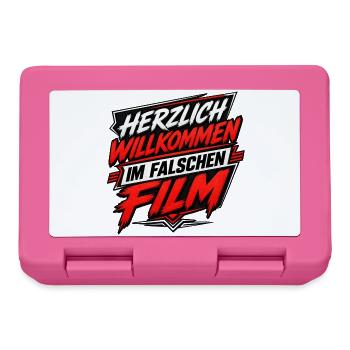 Herzlich Willkommen Im Falschen Film - Brotdose - Pink - Vorne