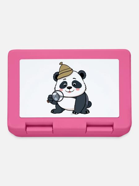 Detektiv Panda - Brotdose - Pink