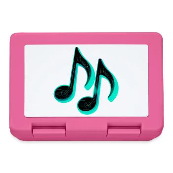 futuristische musiknoten - Brotdose - Pink - Vorne