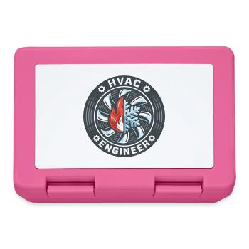 HVAC-Ingenieur Flame Snowflake Ventilator-Badge-Geschenk - Brotdose - Pink - Vorne