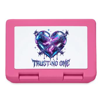 Trust No One - Y2K Liquid Chrome Barbed Wire Broke - Brotdose - Pink - Vorne