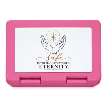 Sicher in Gottes Hand - Brotdose - Pink - Vorne
