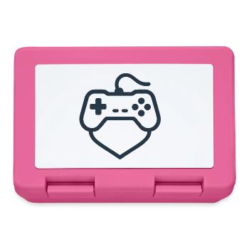 Retro Controller Silhouette – Clean Gamer-Shirt - Brotdose - Pink - Vorne