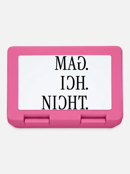Mag ich nicht. | Gespiegelter Spruch - Brotdose - Pink