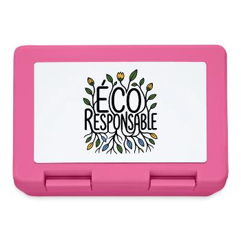 Ökologisch verantwortlich – Floral- und Naturbotanisches Design - Brotdose - Pink - Vorne