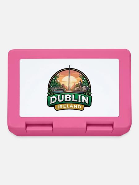 Dublin Ireland Reiseabzeichen Ha Penny Bridge Geschenk - Brotdose - Pink