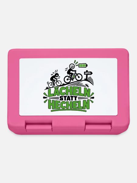E-Bike – Lächeln statt Hecheln - Brotdose - Pink