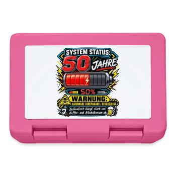 50.Geburtstag System Status 50Jahre Hardware Humor - Brotdose - Pink - Vorne